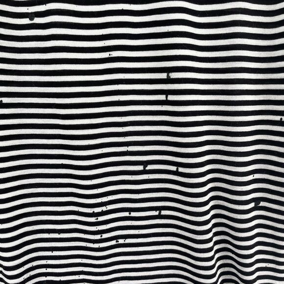 AG Adriano Goldschmied Top Womens XS Black Striped Comfy Casual Fitted Grunge - Picture 10 of 16